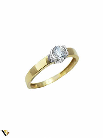 Inele - Inel Logodna Aur 14k,Zirconiu,