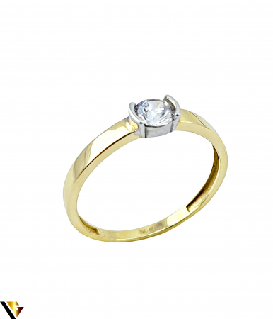 Inele - Inel logodna Aur 14k,Zirconiu