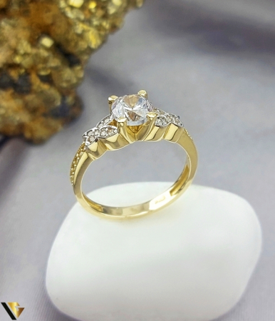 Inele - Inel Logodna, Aur 14k, Zirconiu