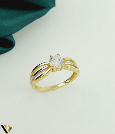 Inele - Inel Logodna Aur 14k, Zirconiu