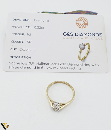 Inel Logodna Aur 9k, Diamant 0.33 ct [2]