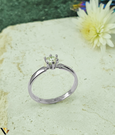 Inele cu diamante - Inel Logodna Aur Alb 14k, Diamant  0.30 ct