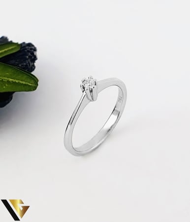 Bijuterii din aur - Inel din aur 18k, 750 de logodna 2.57 grame Diamant "Brilliant Cut" de cca. 0.07 ct