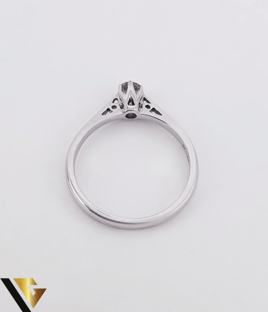 Inel Logodna Aur Alb 9k, Diamant 0.17 ct [1]