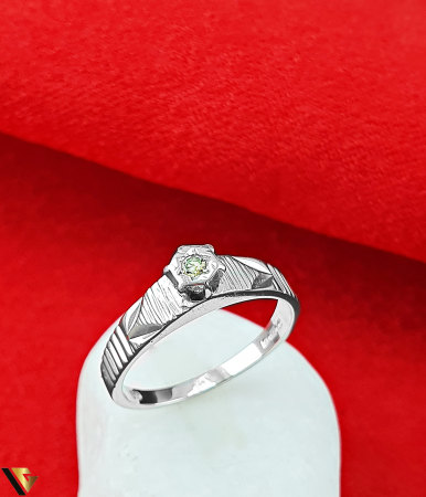 Inele cu diamante - Inel Logodna din Aur 9k, Diamant aprox. 0.03ct, 2.55 grame