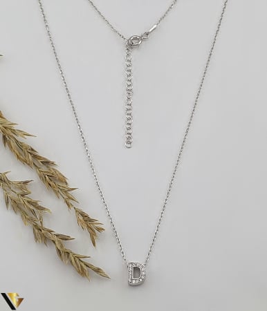 Bijuterii din argint - Lant cu pandantiv Argint 925, Initiala D