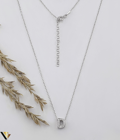 Lant cu pandantiv Argint 925, Initiala D [2]