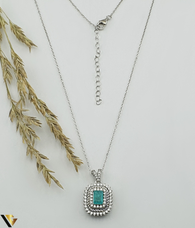 Coliere si lanturi din argint - Lant cu pandantiv Argint 925, Paraiba