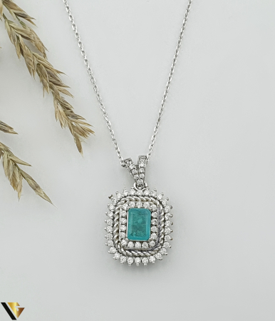 Lant cu pandantiv Argint 925, Paraiba [1]