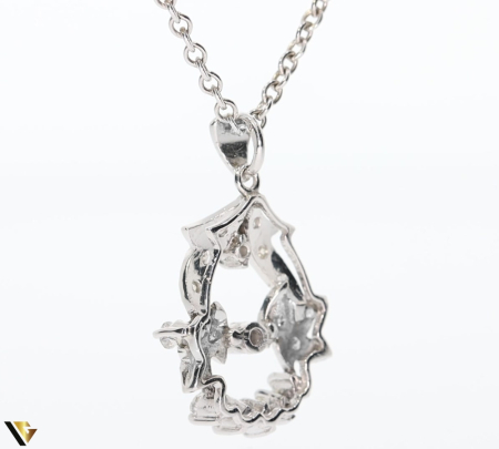 Lant Argint 925 cu Pandantiv Aur 4k, Argint 850, Diamante 0.51 ct [3]