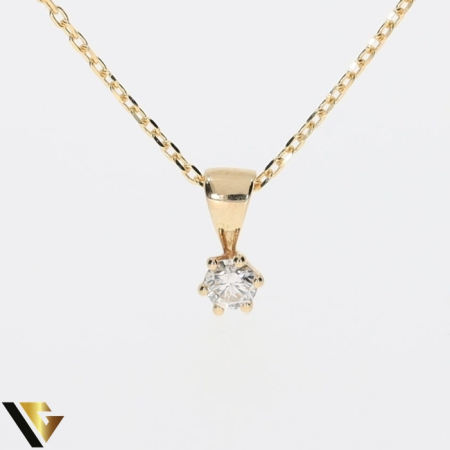 Lant cu Pandantiv Aur 14k, Diamant 0.15 ct [1]