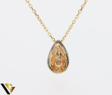 Lant cu Pandantiv Aur 14k, Diamant 0.27 ct [2]