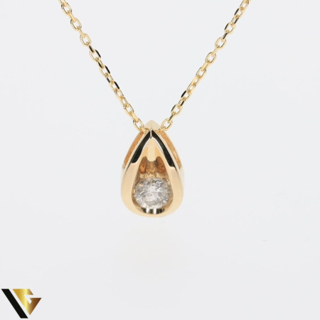 Lant cu Pandantiv Aur 14k, Diamant 0.27 ct [1]