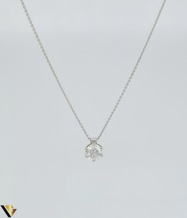 Coliere si lanturi din aur - Lant cu Pandantiv Aur 14k, Diamant 0.42 ct