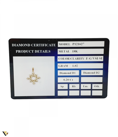 Pandantiv Aur 18k , Diamante 0.20 ct [2]