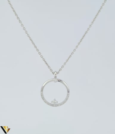 Bijuterii din aur - Lant cu Pandantiv Aur 14k, Diamante 0.27 ct