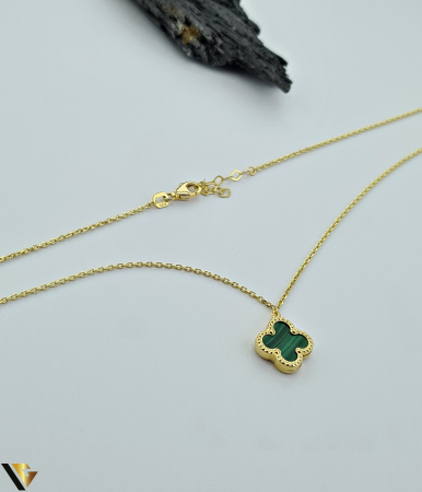 Lant cu Pandantiv Aur 14k, Malachit [1]