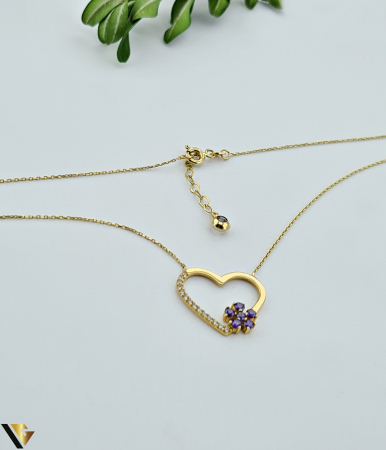 Lant cu Pandantiv Aur 14k, Zirconiu [1]