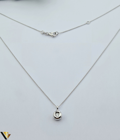 Coliere cu diamante - Lant cu Pandantiv Aur 18k, Diamant 0.04 ct