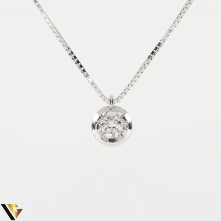 Lant cu Pandantiv Aur 18k, Diamant 0.16ct [1]