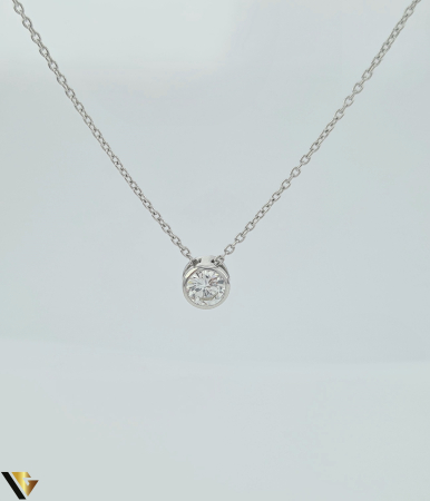 Coliere si lanturi din aur - Lant cu Pandantiv Aur 18k, Diamant 0.40 ct