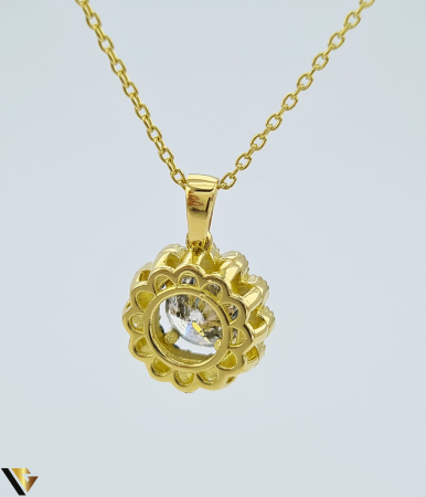 Lant cu Pandantiv Aur 18k, Diamant 1.45 ct, Safire 0.43 ct [2]
