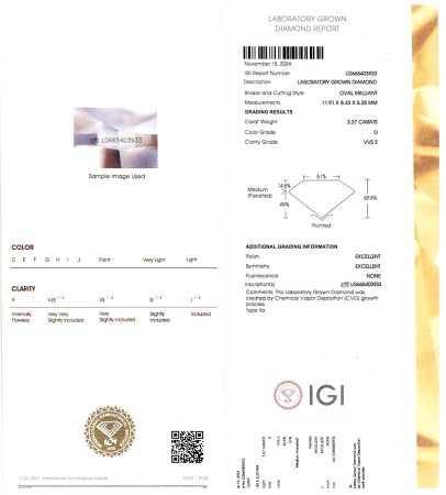 Lant cu Pandantiv Aur 18k, Diamant 4.27 ct, Safire 1.01 ct [8]