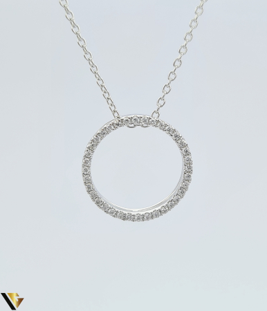 Coliere si lanturi din aur - Lant cu Pandantiv Aur 18k, Diamante 0.20 ct