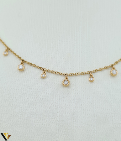 Lant cu Pandantiv Aur 18k, Diamante 0.29 ct [1]