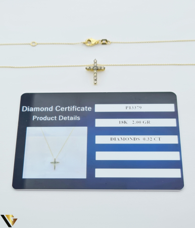 Lant cu Pandantiv Aur 18k, Diamante 0.32 ct [2]