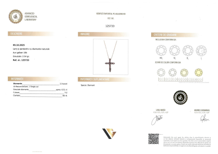 Lant cu Pandantiv Aur 18k, Diamante 0.51 ct [3]