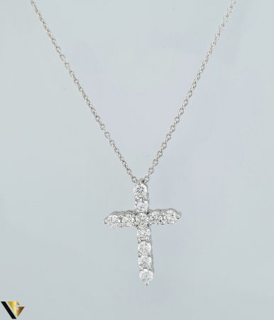 Bijuterii din aur - Lant cu Pandantiv Aur 18k, Diamante 0.88 ct