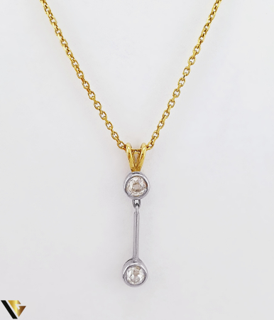 Lant cu Pandantiv Aur 18k, Diamante 0.40 ct [1]