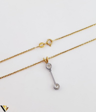 Lant cu Pandantiv Aur 18k, Diamante 0.40 ct [2]