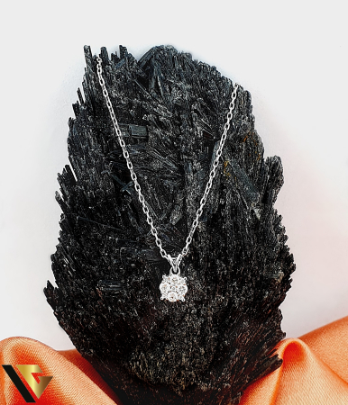 Lant cu Pandantiv Aur 14k, Diamante 0.15 ct [1]