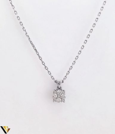 Bijuterii din aur - Lant cu Pandantiv Aur 14k, Diamante 0.15 ct