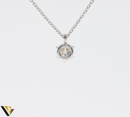 Lant cu Pandantiv Aur Alb 18k, Diamant 0.56 ct [1]