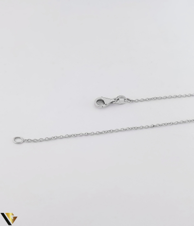 Lant cu Pandantiv Aur Alb 18K, Diamante 0.69 ct [3]
