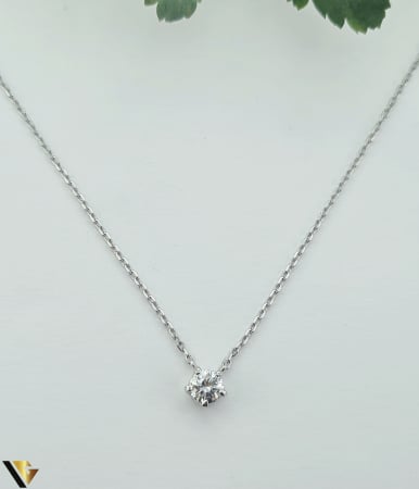 Bijuterii din aur - Lant cu Pandantiv Platina 850, Diamant 0.36 ct