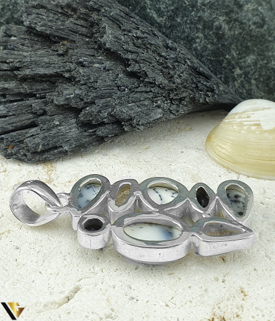 Pandantiv Argint 925, Agat Dendritic, Onix, Cuart [1]