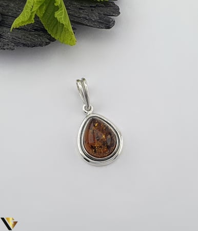 Pandantive din argint - Pandantiv  Argint 925, Chihlimbar