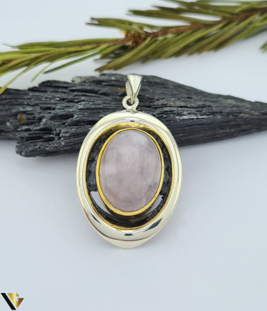 Bijuterii din argint - Pandantiv Argint 925 ,Cuartz Roz