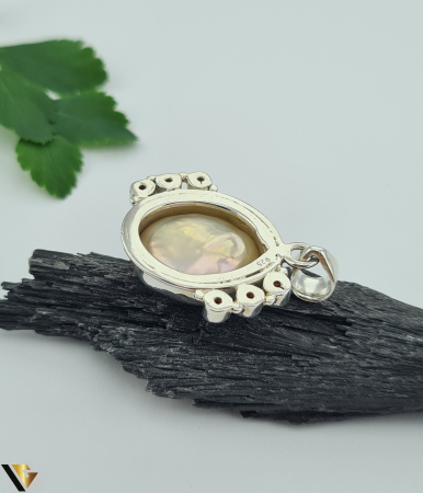 Pandantiv Argint 925, Perla Baroc,Granat [1]