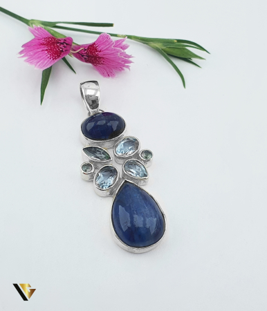 Bijuterii din argint - Pandantiv Argint 925, Radacina Safir, Topaz