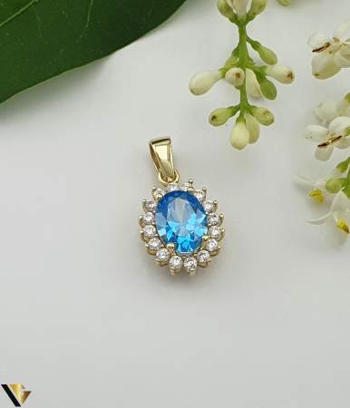 Pandantive din aur - Pandantiv aur 14K, Cristale de zirconiu Greutate: 1.63 grame Lungime: 20 mm ( cu anou ) Latime: 11 mm Marcaj / titlu: "585" Locatie: Bacau Calea Marasesti Tel: 0756943079