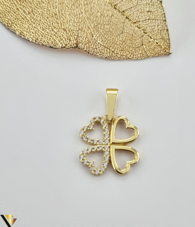 Bijuterii din aur - Pandantiv aur 14k Greutate: 0.93 grame Lungime:19.30 mm ( cu anou ) Latime: 12.42 mm Marcaj / Titlu: " 585 " Locatie: HARLAU 0723 353 111