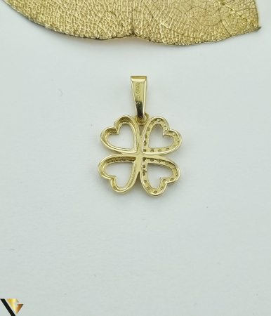 Pandantiv aur 14k Greutate: 0.93 grame Lungime:19.30 mm ( cu anou ) Latime: 12.42 mm Marcaj / Titlu: " 585 " Locatie: HARLAU 0723 353 111 [1]