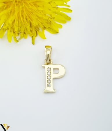Bijuterii din aur - Pandantiv aur 14K,initiala "P" Greutate:0.65 g Lungime:18.00 mm ( cu anou ) Latime:8.00 mm Marcaj / Titlu: 585 Locatie: HARLAU Tel.0723 353 111