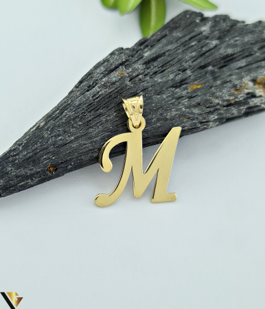 Pandantive din aur - Pandantiv Aur 14k, Initiala M