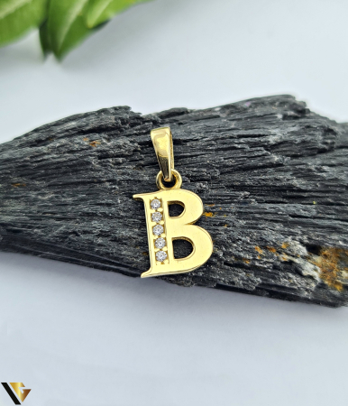 Bijuterii din aur - Pandantiv Aur 14k, Initiala "B"